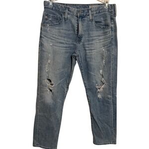 AG‎ Adriano Goldschmied ex Boyfriend Slouchy Slim Womens sz 29R Jeans Distressed